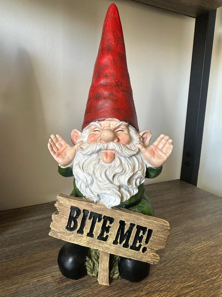 Resin Garden Gnome Ornament | Cute Outdoor Lawn & Patio Gnome Decoration