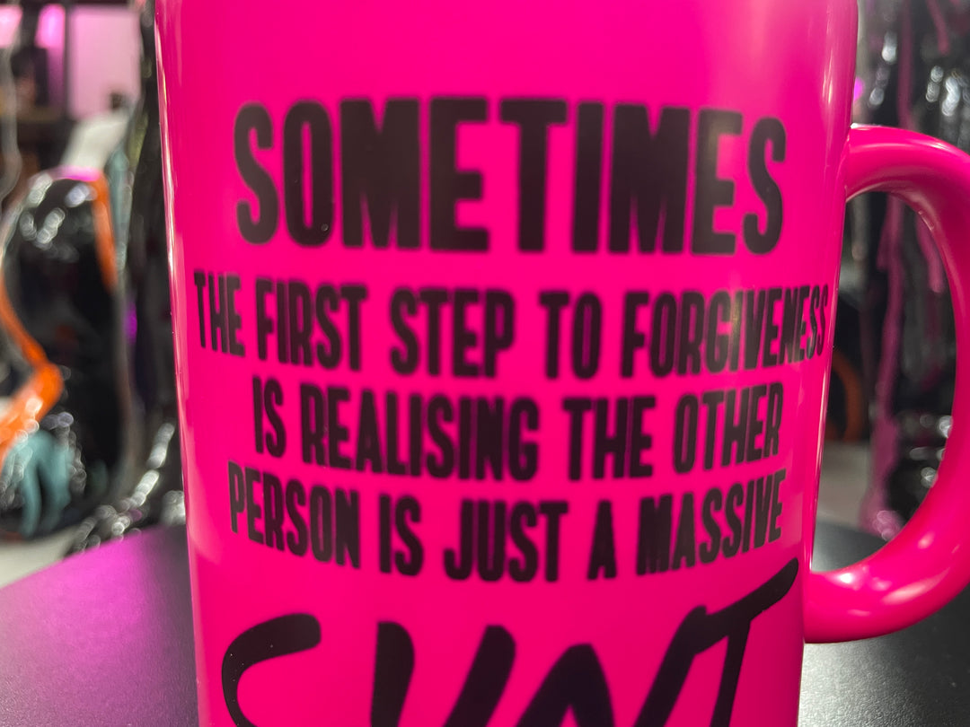 Neon pink novelty funny, cheeky, rude sometimes C**NT ceramic handmade