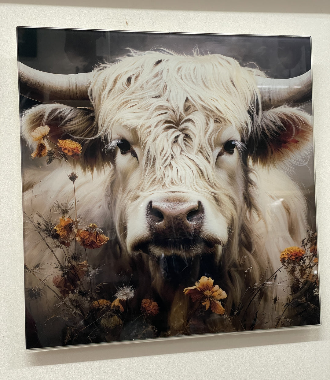 30CM Animals-Dogs, lion, Highland Cow & tiger Tempered Glass quirky Pictures