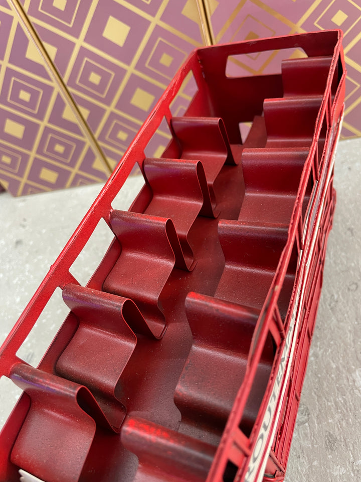 Red double decker routemaster open top vintage transport tin model