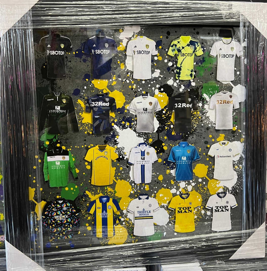 Black Framed Wall Art Leeds FC football club picture