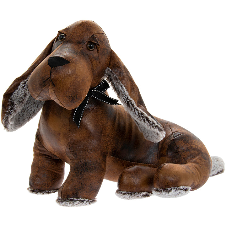 Dog, Rabbit & Sheep Faux Leather Animal Door Stopper – Brown Decorative Weighted Doorstop Home Décor