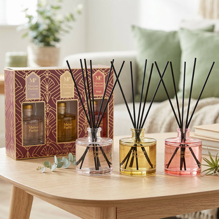 Set of 3 200ml Luxury Reed Diffuser Collection for him & her home decor