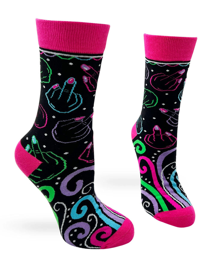 Multicolour funny cheeky novelty crew socks for women size 5-10