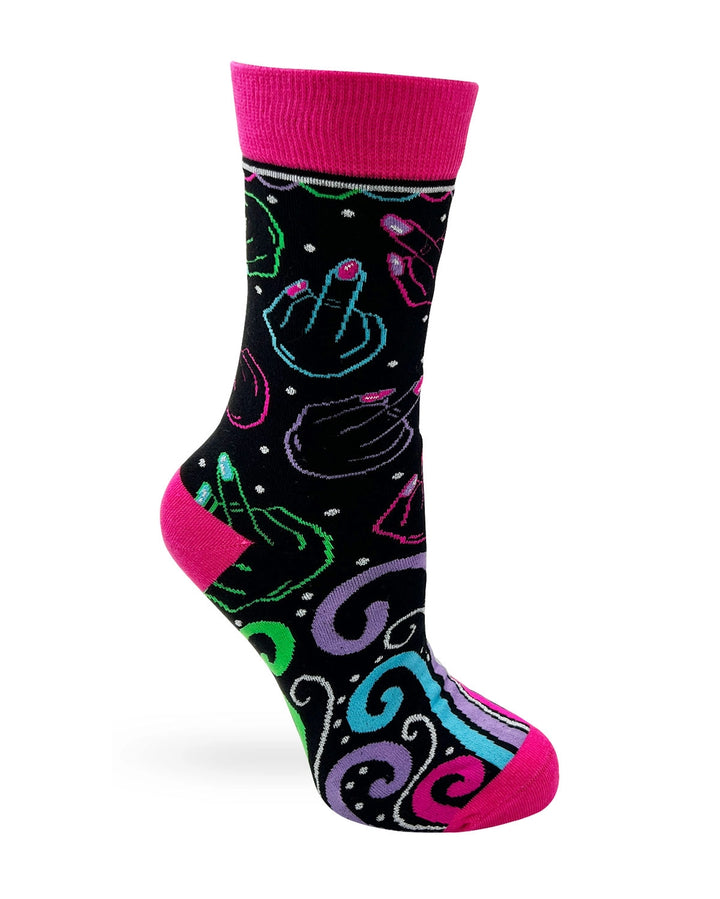 Multicolour funny cheeky novelty crew socks for women size 5-10