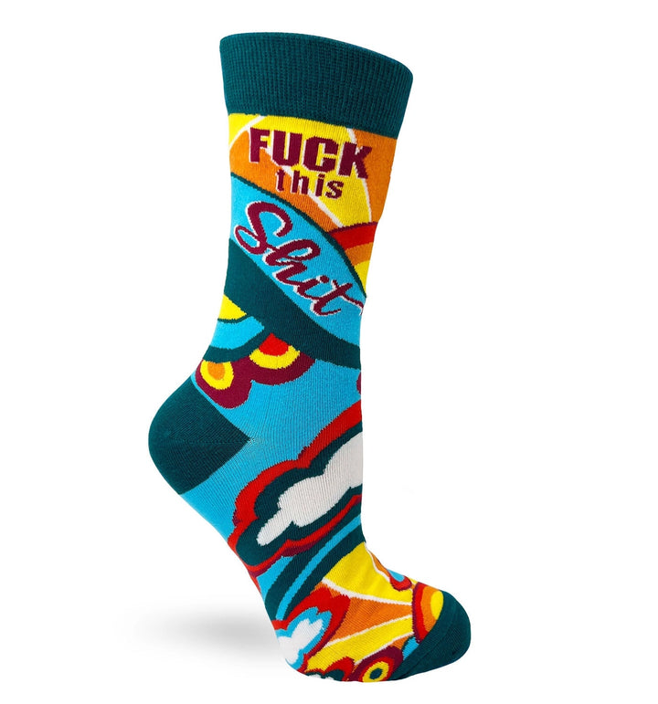 F*** this S***-funny cheeky novelty crew socks for women size 5-10