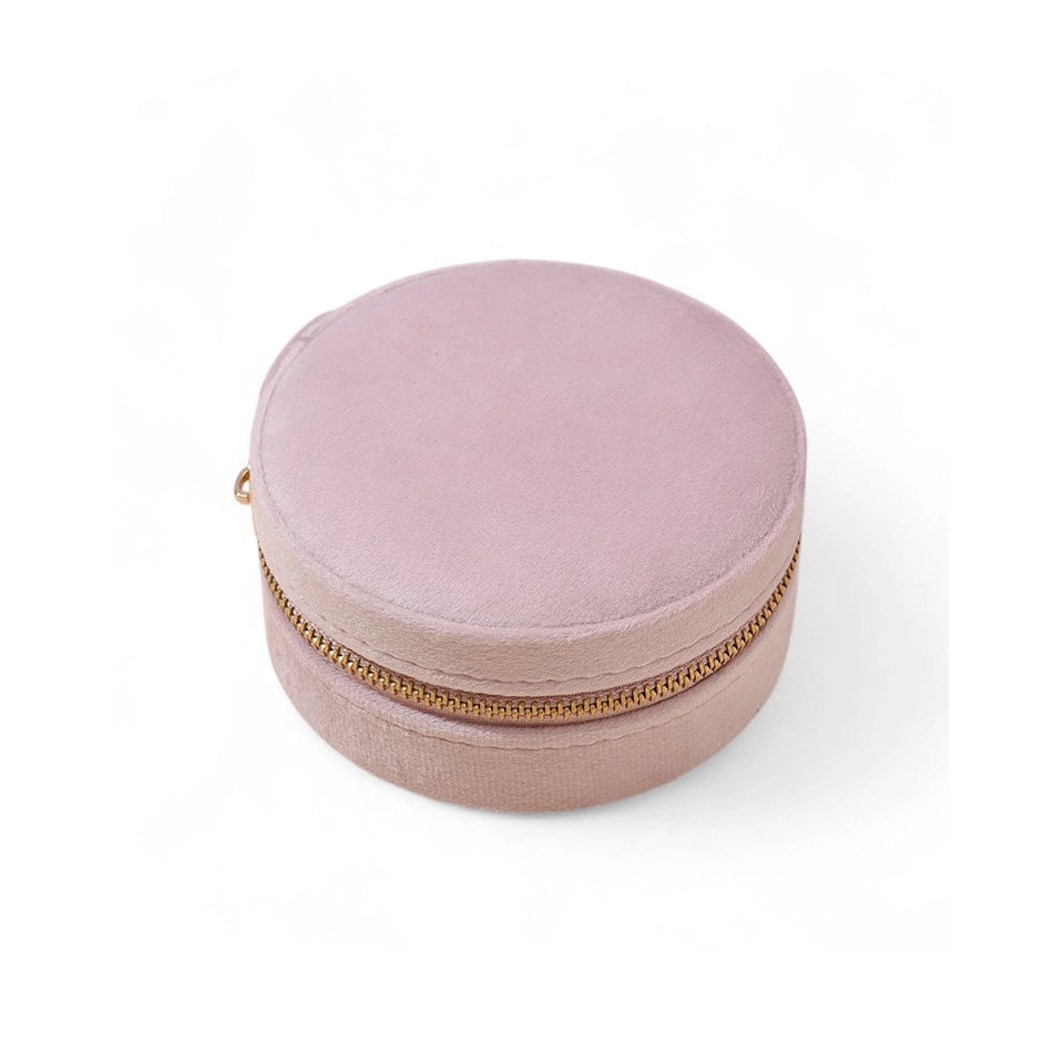 Square or Round Velvet & PU Jewellery Case – Travel Jewelry Organizer Box for Women, Elegant Gift Idea for Girls