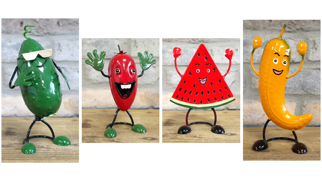 Colorful Metal Kitchen Decor Watermelon, Pepper, Chilli & Pickle Design