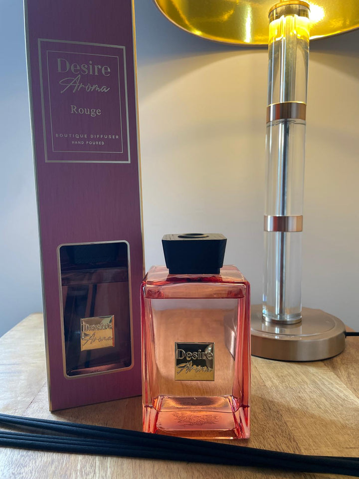 DESIRE AROMA Fragrance 500ML Luxury Lush Reed Diffuser Glass Bottle black reeds