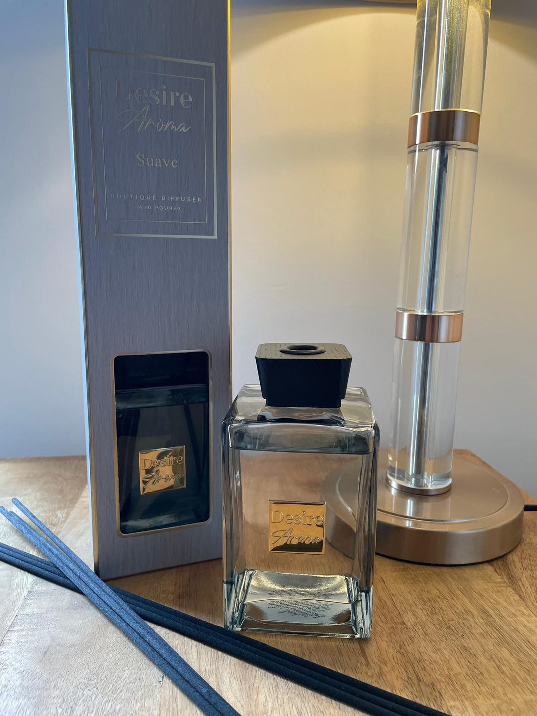 DESIRE AROMA Fragrance 500ML Luxury Lush Reed Diffuser Glass Bottle black reeds