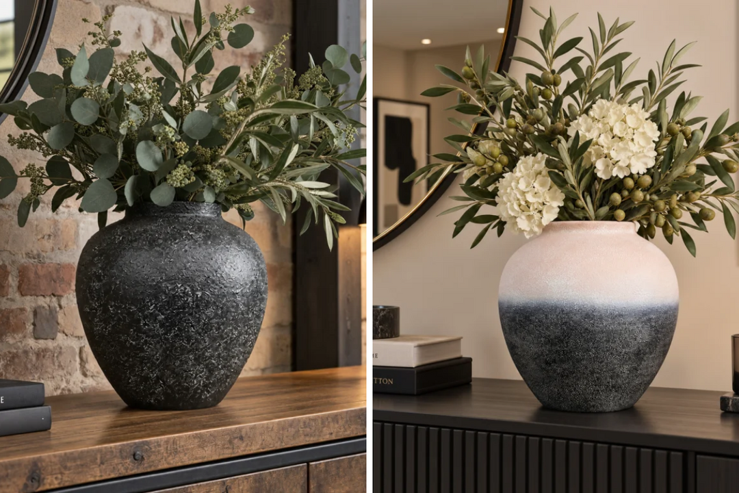 Decorative Metal Vase – Modern Statement Home Décor | Two Variants