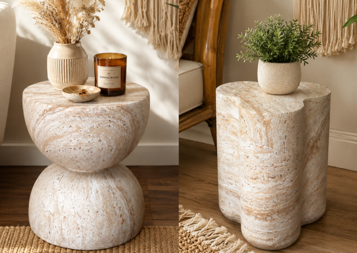 Modern Side Table Set – Elegant Round Accent Tables for Living Room & Home Décor