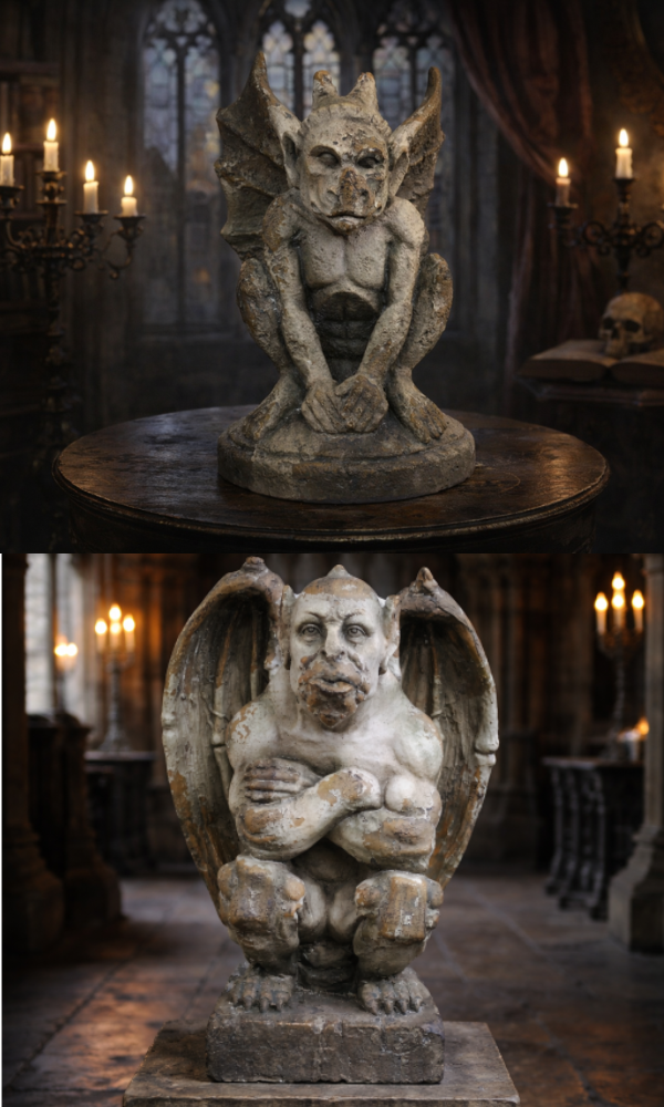 Gothic Gargoyle Statue – Winged Demon Stone Effect Halloween Home Decor