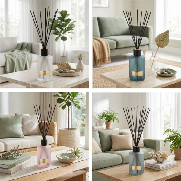 Frosted Ribbed Diffuser 1000ml – Elegant Home Fragrance Reed Diffuser