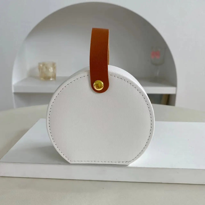 Square or Round Velvet & PU Jewellery Case – Travel Jewelry Organizer Box for Women, Elegant Gift Idea for Girls