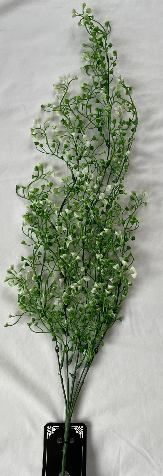 Green & White / Green & Yellow Flower Artificial Hanging Stem with Green Leaves Decor