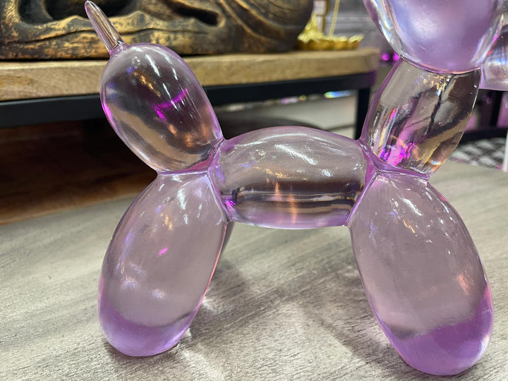 Clear pink Translucent balloon dog decorative ornament