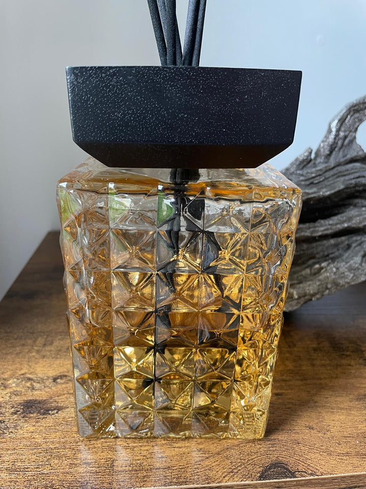 Reed Diffusers 1L Oud & Bergamot Luxury Crystal Glass Bottle Home Air Freshener