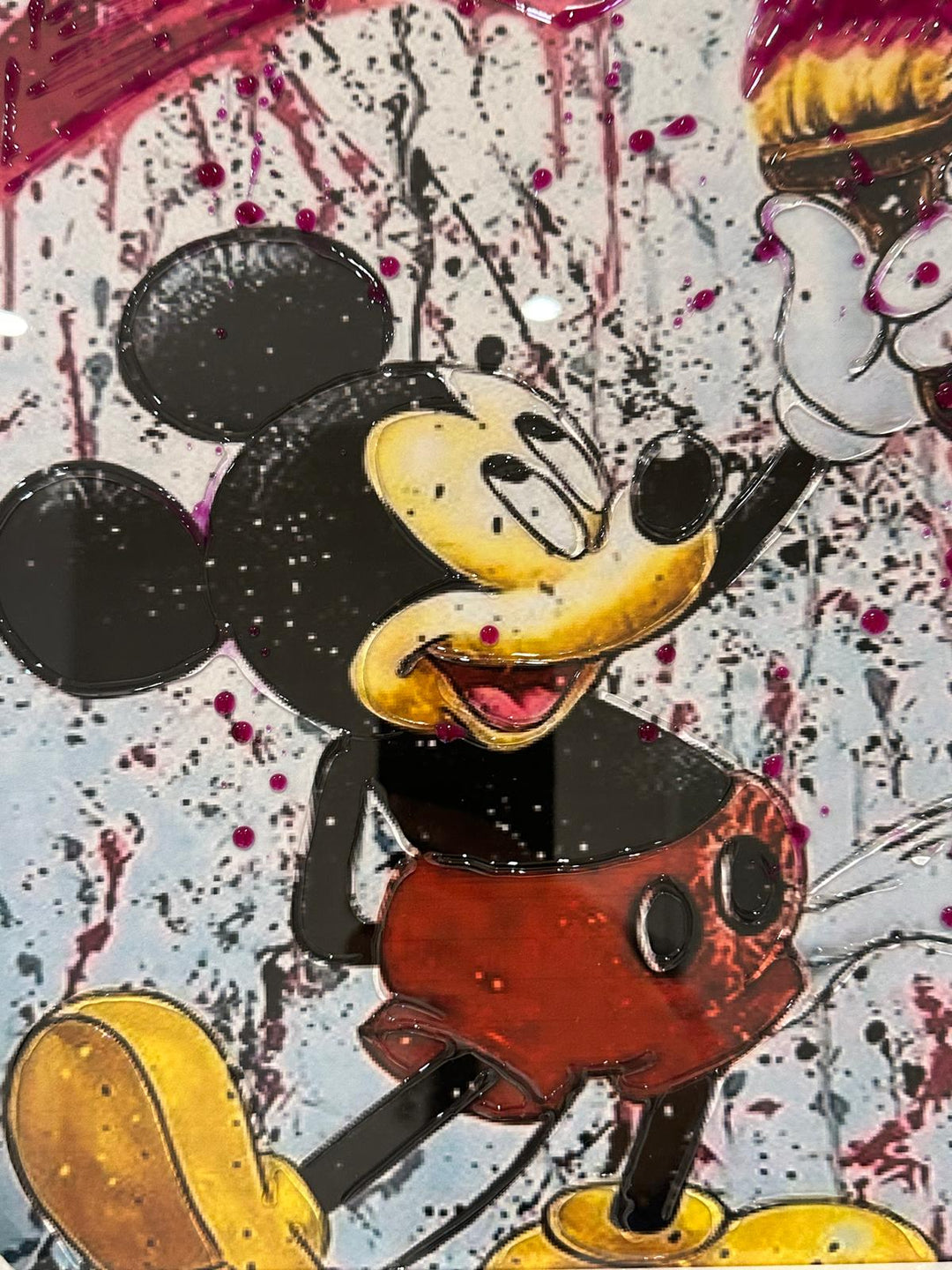 White Framed Mickey and Minnie Mouse Love Wall Art Disney Couple Romantic Home Décor