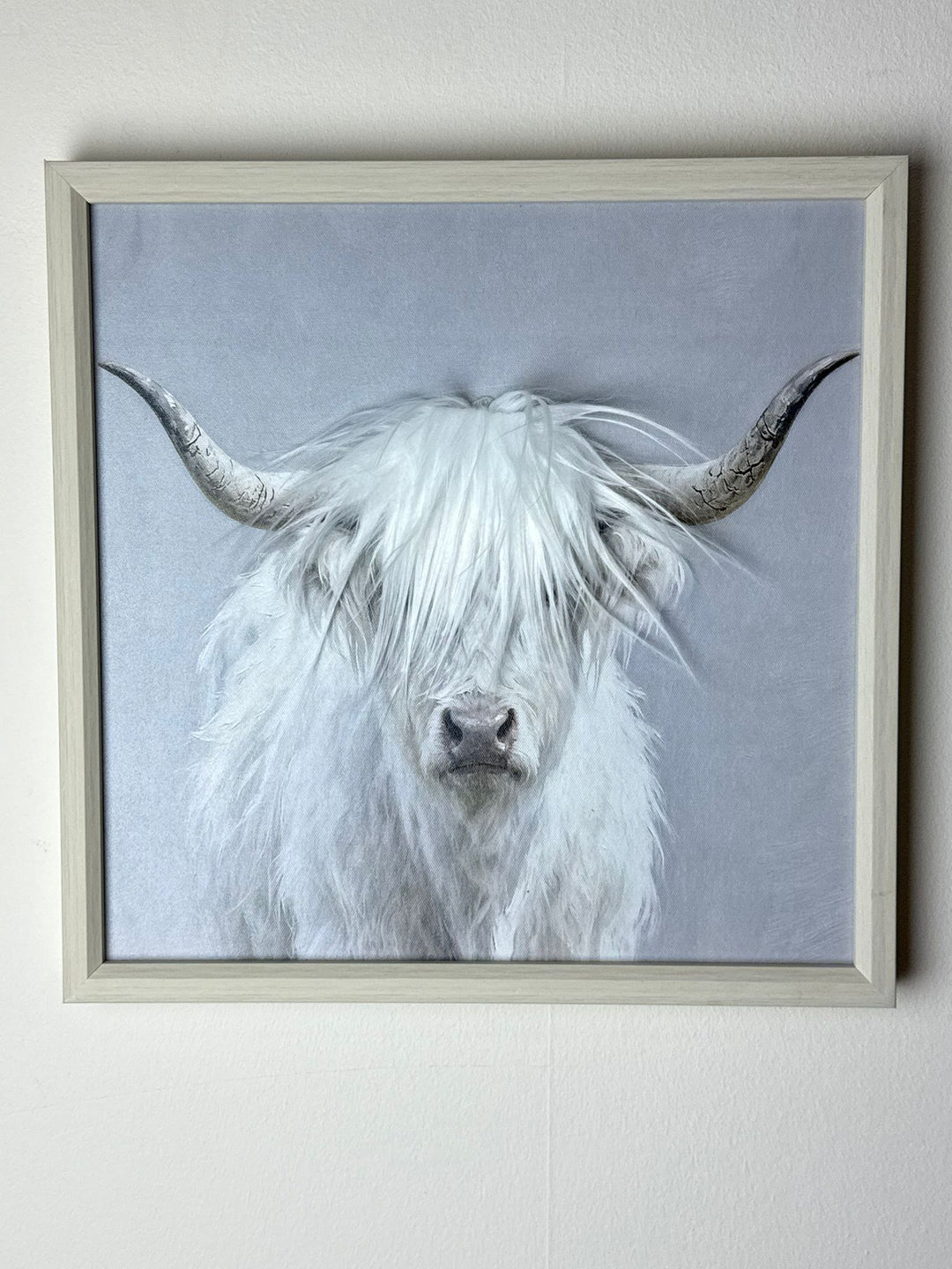3D Fluff Canvas Wall Art with Pine Wood Frame – Highland Cow penguin Llama cats dogs bear & rabbits Rustic Farmhouse Décor