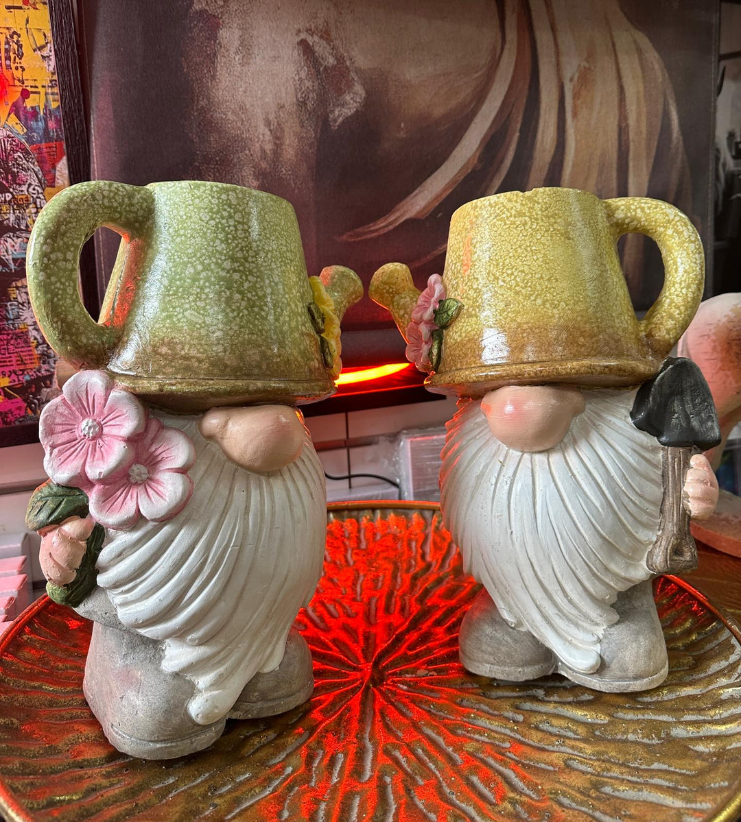 Garden Gnome Planter with Jug Pot – Indoor Outdoor Decorative Plant Holder, Cute Succulent Planter