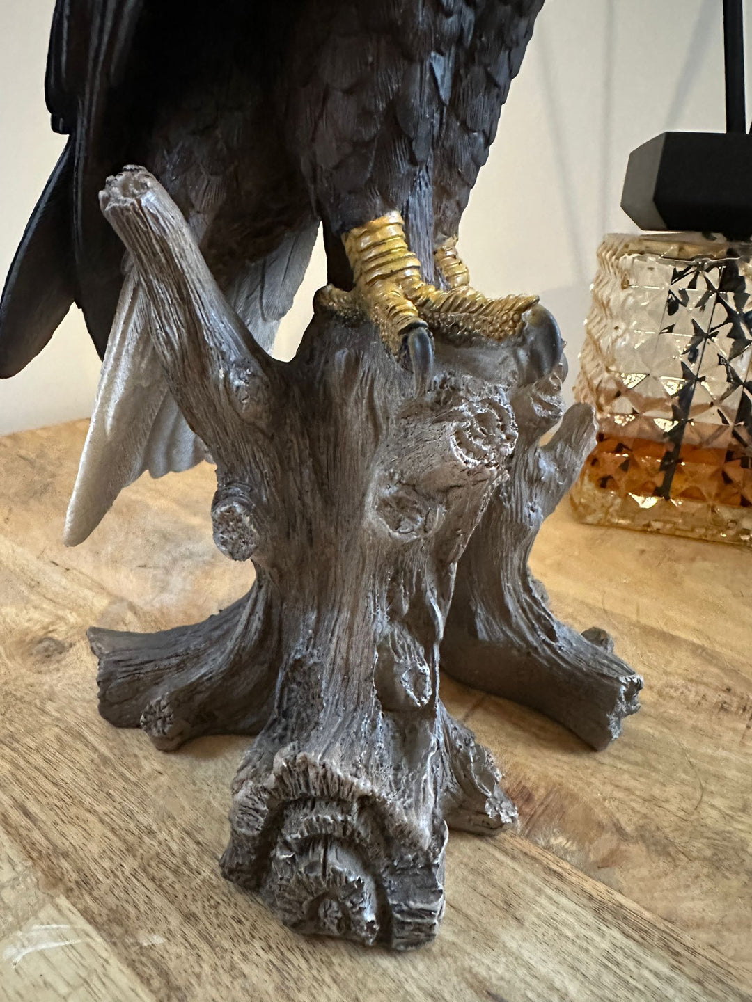 Handcrafted Eagle & Owl Figurine Ornament – Rustic Wildlife Home Decor Statue