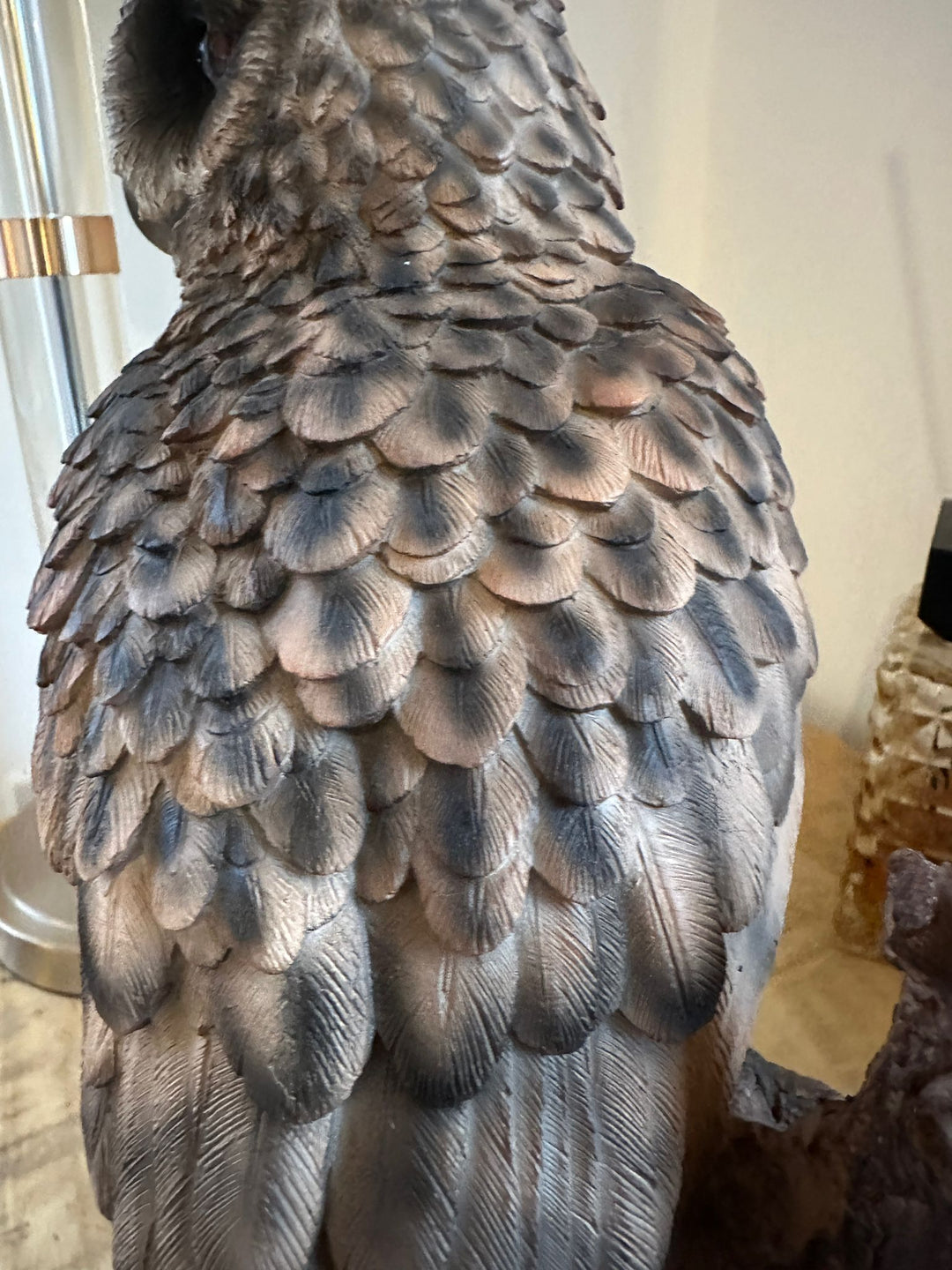 Handcrafted Eagle & Owl Figurine Ornament – Rustic Wildlife Home Decor Statue