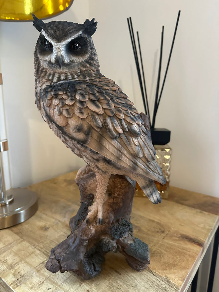 Handcrafted Eagle & Owl Figurine Ornament – Rustic Wildlife Home Decor Statue