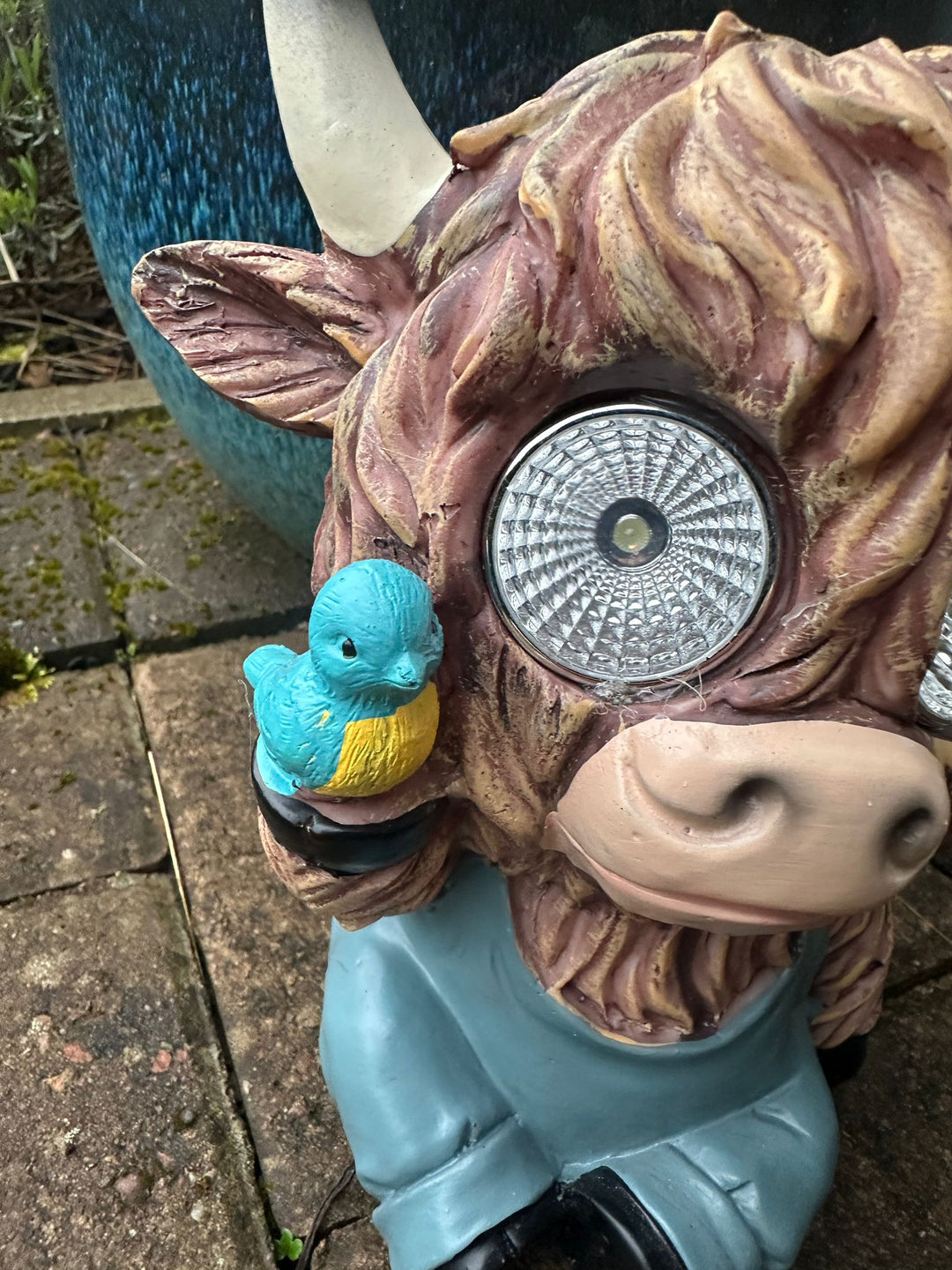 Highland Cow Resin Ornament – Cute Garden & Indoor Animal Statue Decor