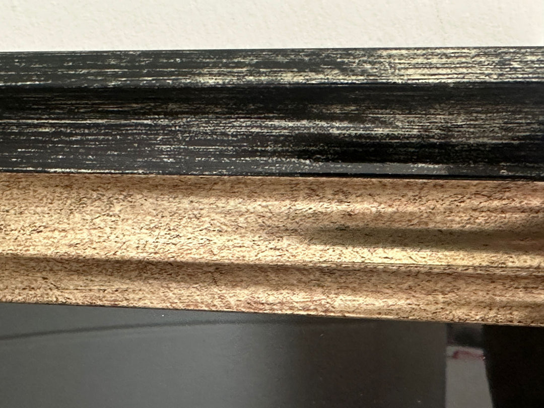 Black Horse with Gold liquid Art Resin and Two Tone Black & Gold frame picture