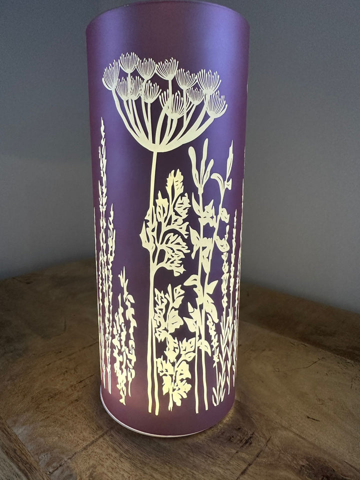 Pastel Glass LED Table Lamps  – Green Blue & Pink Decorative Lights with Battery Operated AA LED Lighting