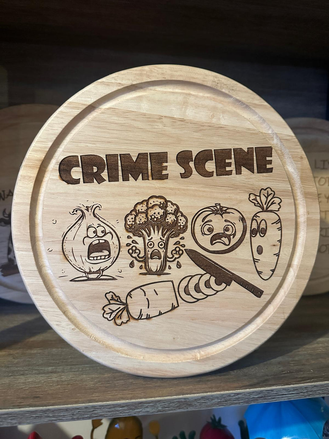 Wooden Round Chopping & Cheese Board – Natural Wood Serving Board for Kitchen