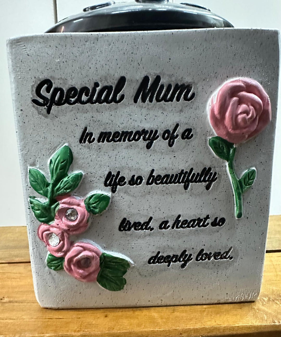 Graveside Memorial Flower Vase Pot – Memory Tribute Ornament for Headstone Remembrance