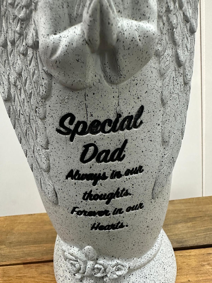 Eternal Memorial Angel Flower Vase with Stakes – In Loving Memory, Sadly Missed Tribute for Mum or Dad