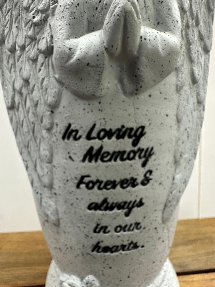 Eternal Memorial Angel Flower Vase with Stakes – In Loving Memory, Sadly Missed Tribute for Mum or Dad