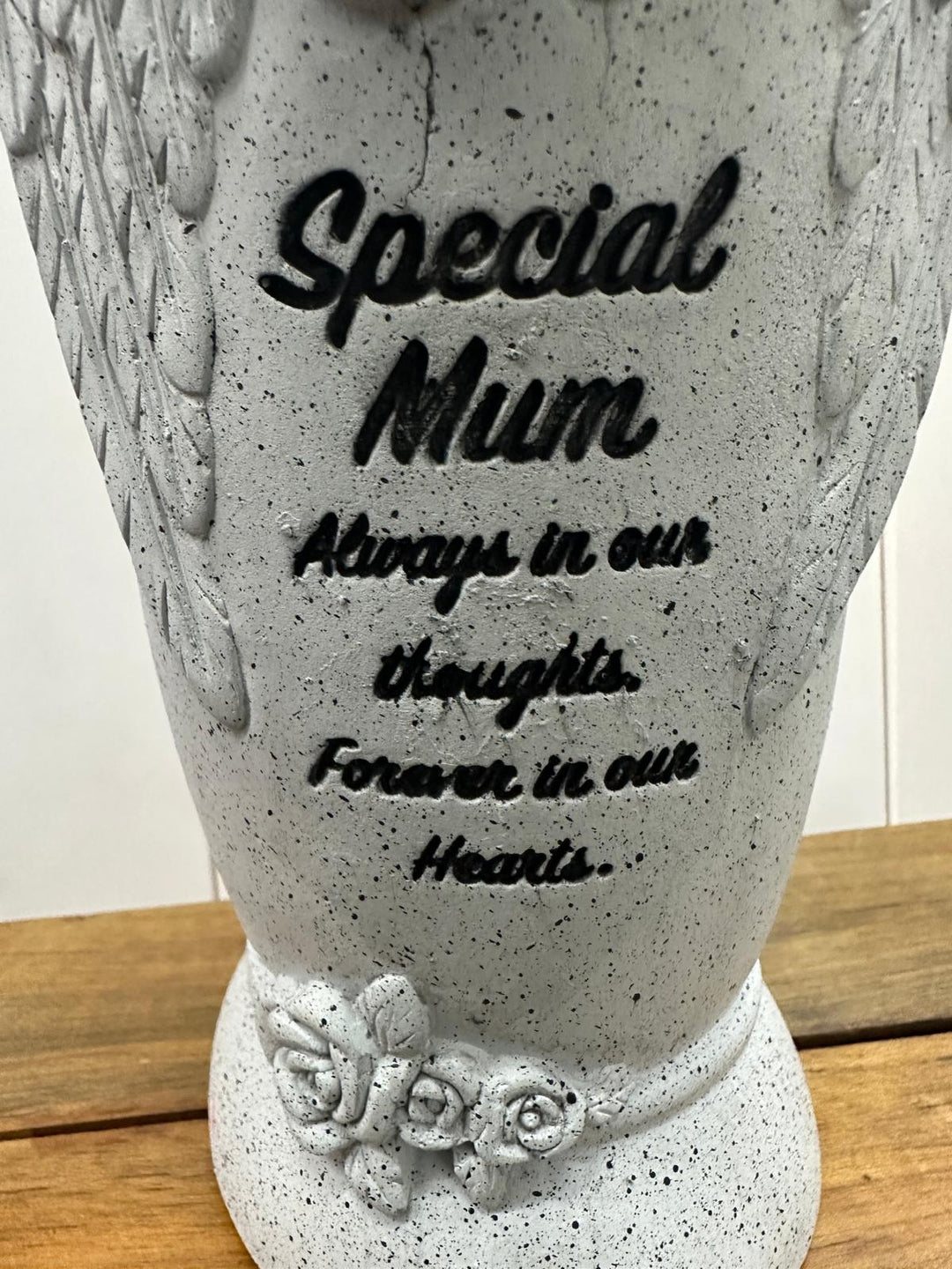 Eternal Memorial Angel Flower Vase with Stakes – In Loving Memory, Sadly Missed Tribute for Mum or Dad