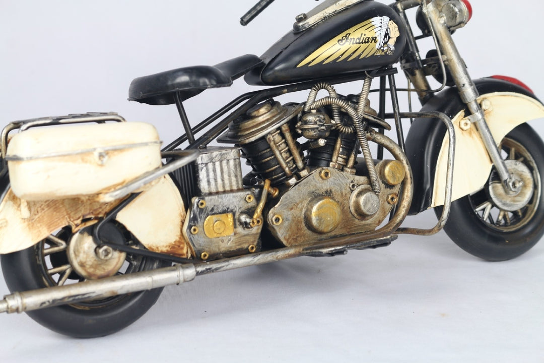 Classic & Vintage Motorcycle Models – Polished Metal & Retro Sculptures