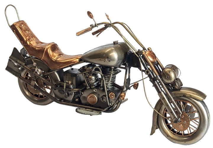 Classic & Vintage Motorcycle Models – Polished Metal & Retro Sculptures
