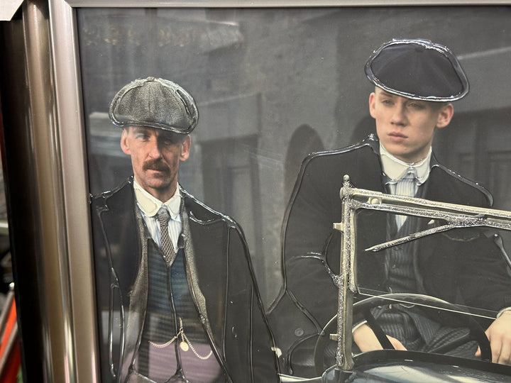 Peaky Blinders Wall Art – Liquid Art Resin with Two-Tone Black & Silver Frame