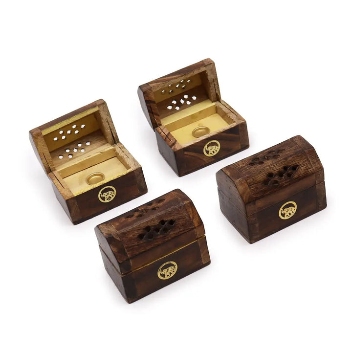 Mini Incense Cone Smoke Box – Mango Wood Incense Burner | Aromatherapy Home Decor