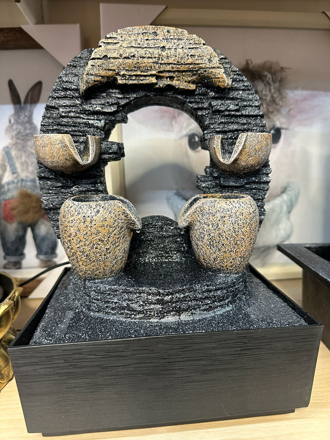 Tranquil Indoor Water Fountain Feature with/without Crystal Ball – Elegant Home Décor Water Feature