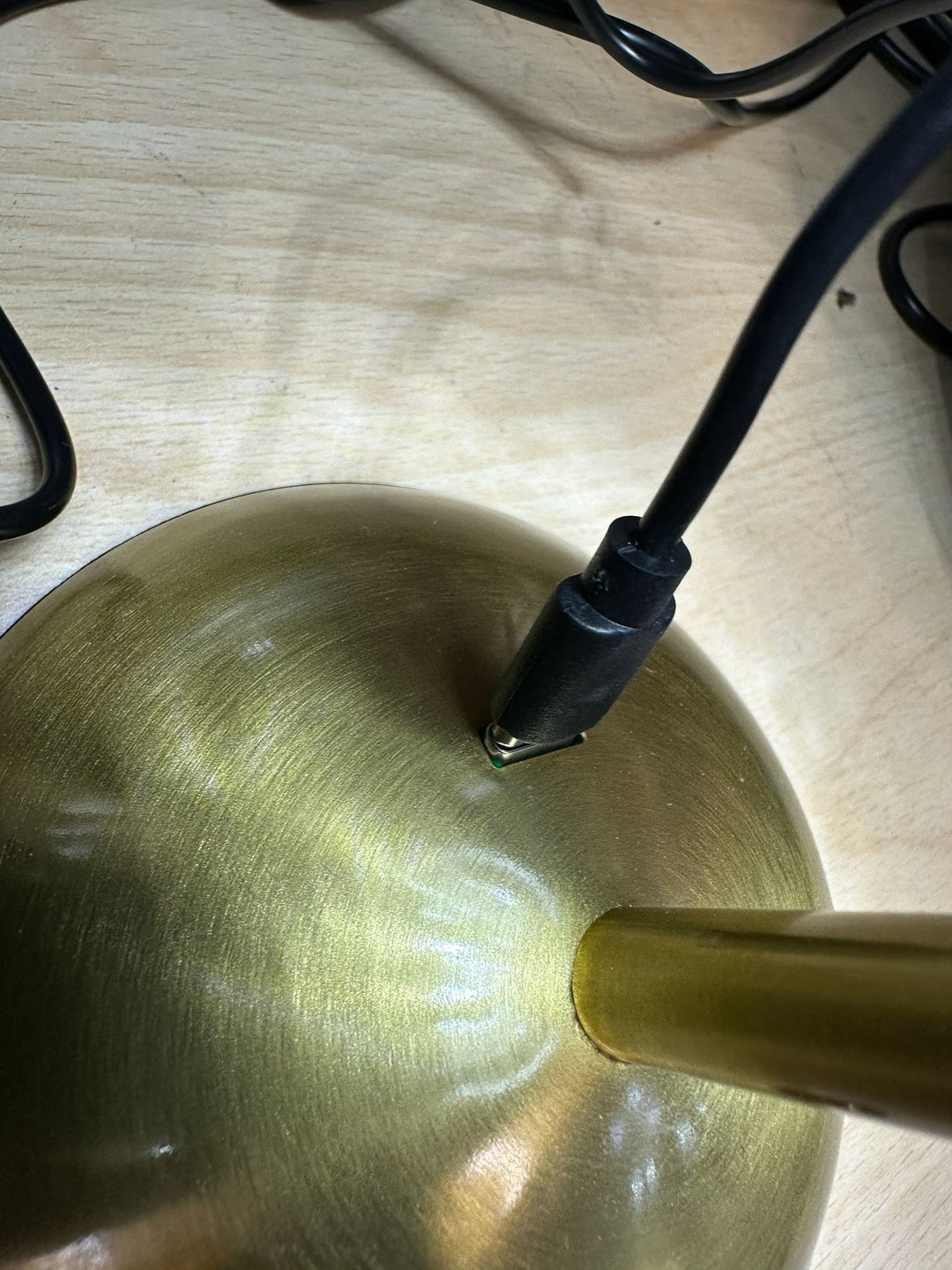 LED Brass & Acrylic Touch Table Lamp with 3 Light Settings & USB-C Charging