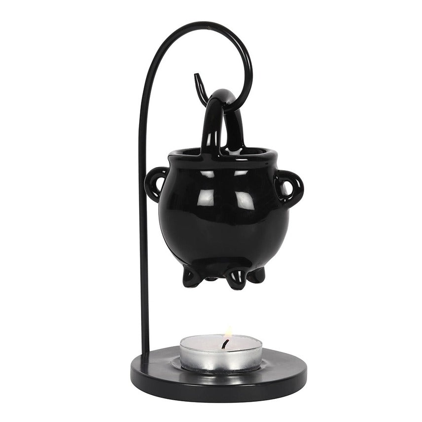 Hanging Cauldron Oil Burner – Decorative Witch Cauldron Fragrance Warmer for Home Ambience & Aromatherapy