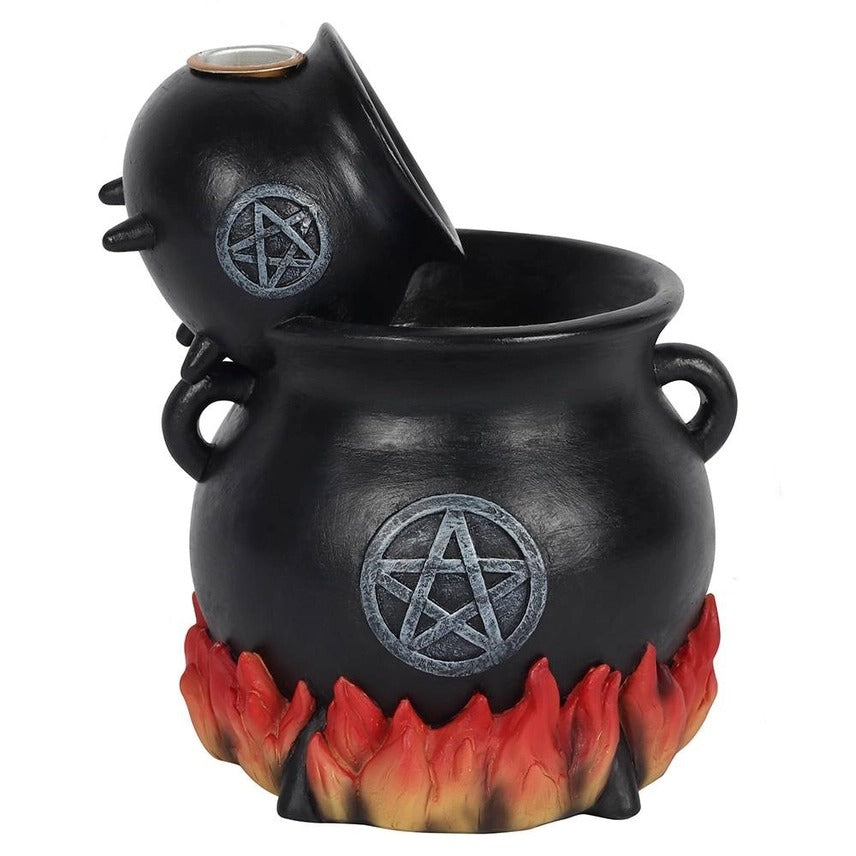 Pouring Cauldrons Backflow Incense Holder-Powered by 2 AA batteries and an on/off switch.