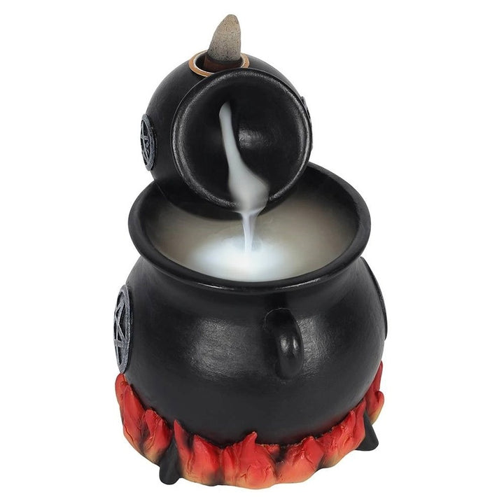 Pouring Cauldrons Backflow Incense Holder-Powered by 2 AA batteries and an on/off switch.