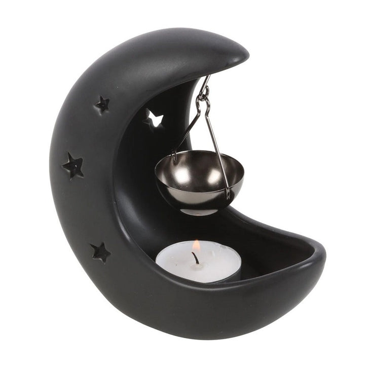 Crescent Moon Hanging Oil Burner – Celestial Decorative Fragrance Diffuser for Home Ambience & Relaxation