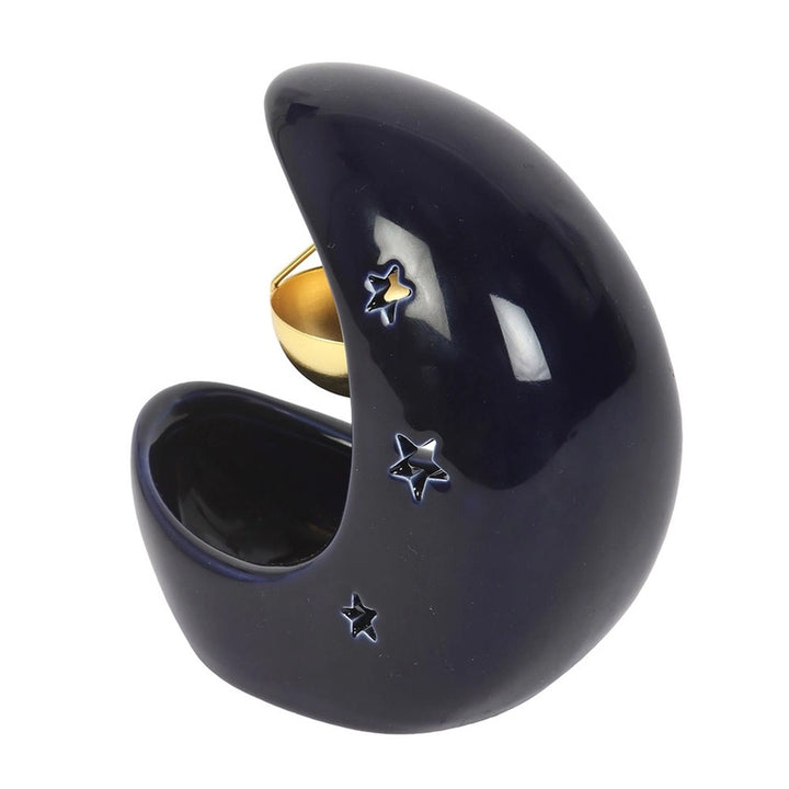Crescent Moon Hanging Oil Burner – Celestial Decorative Fragrance Diffuser for Home Ambience & Relaxation