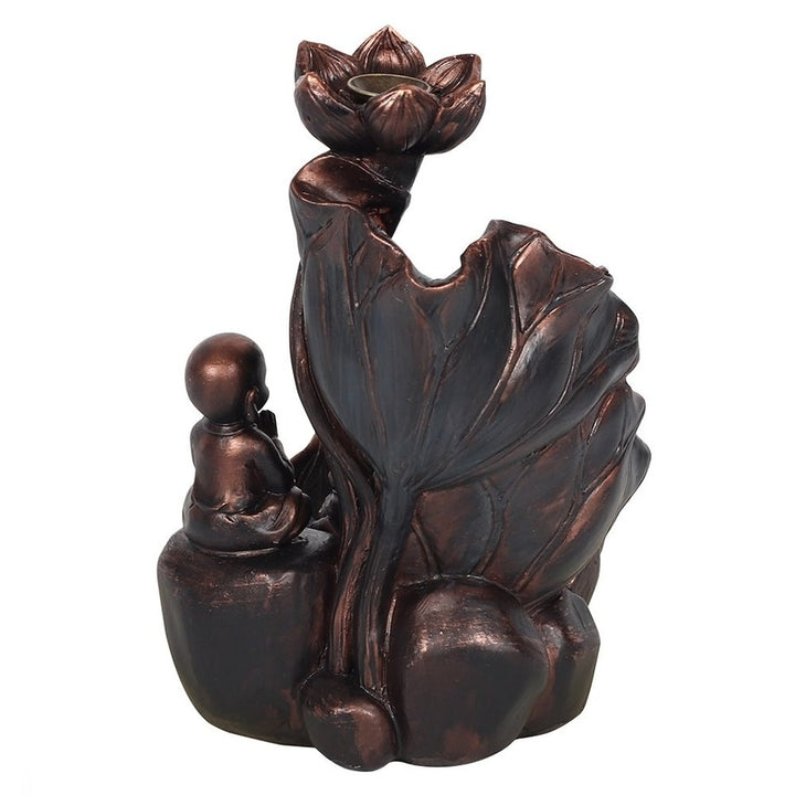 Bronze Buddha & Hand with Lotus Flower Backflow Incense Burner – Spiritual Meditation Home Décor Ornament
