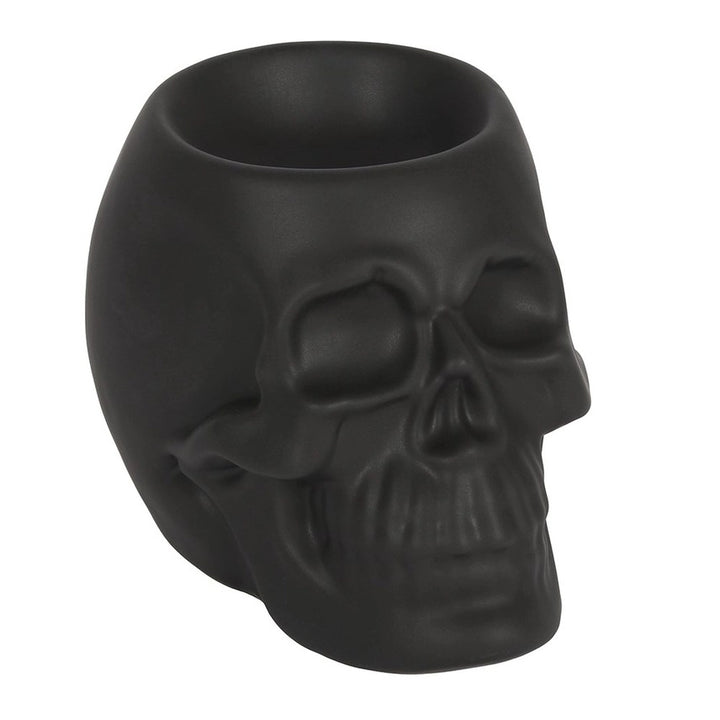Black Skull Oil Burner & Wax Warmer – Gothic Fragrance Diffuser for Home Décor & Aromatherapy