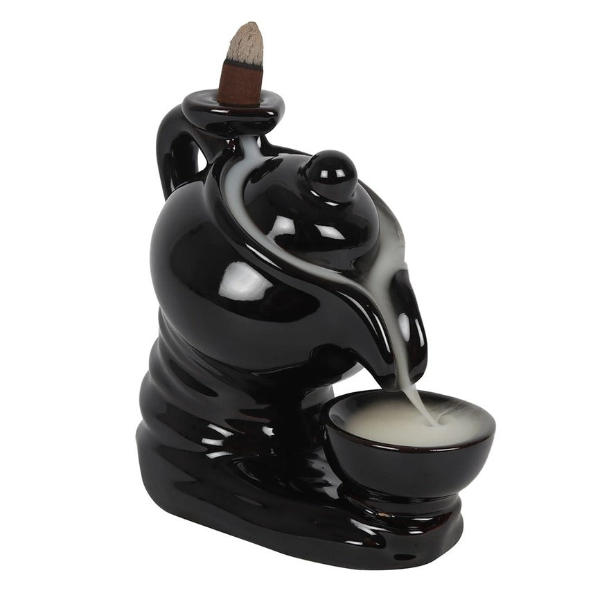 Teapot Backflow Incense Burner – Cascading Waterfall Smoke Ornament for Relaxation & Home Décor